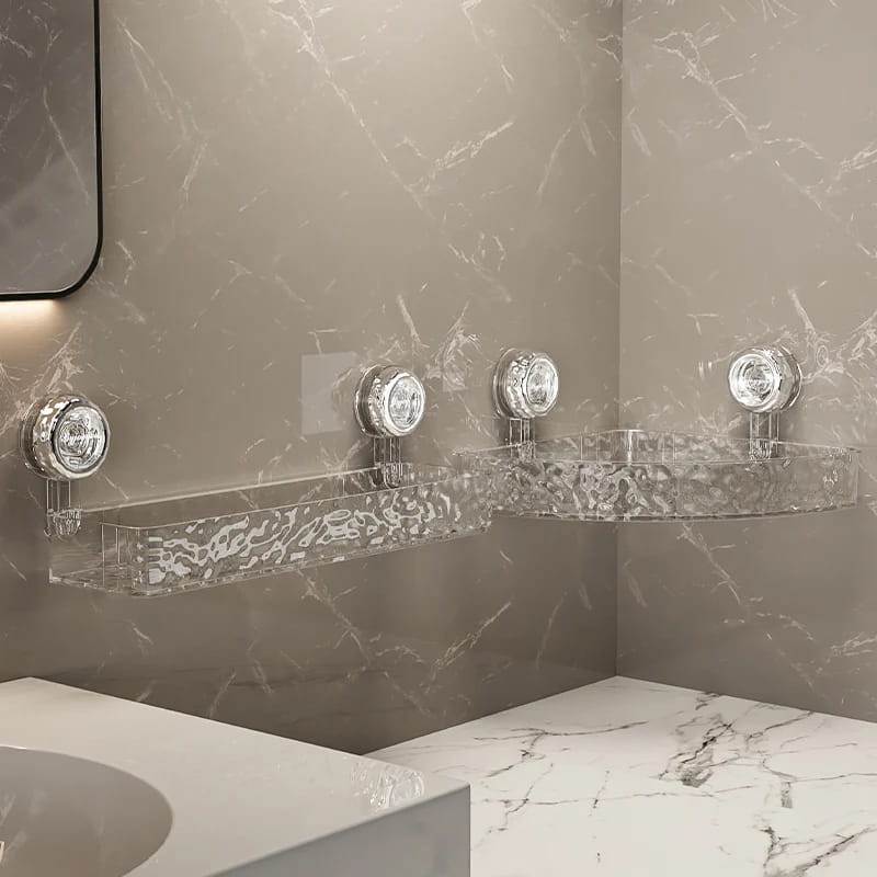 🥰💥Support mural transparent sans perçage : rangement sans perçage, amovible et multifonctionnel pour les triangles et les rectangles