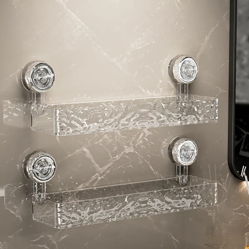 🥰💥Support mural transparent sans perçage : rangement sans perçage, amovible et multifonctionnel pour les triangles et les rectangles