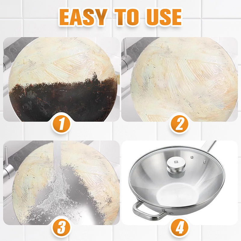 🍳 ACHETEZ 1 - RECEVEZ 1 GRATUIT ! 🔥 Pâte Dissolvante Résidus Brûlés - Nettoyage Profond pour Casseroles/Plats sans Rayurer, Élimine Graisse et Carbonisation en 5 Min 🧽✨