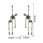 Boucles d’Oreilles Longues Pendantes en Forme de Squelette Articulé