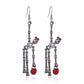 Boucles d’Oreilles Longues Pendantes en Forme de Squelette Articulé