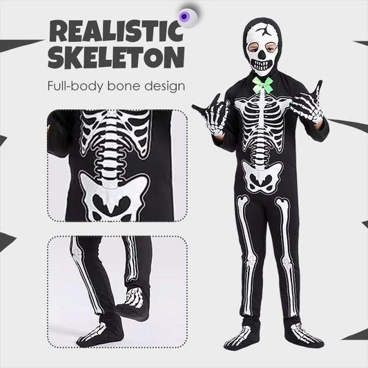 Costume de Squelette Phosphorescent pour Halloween
