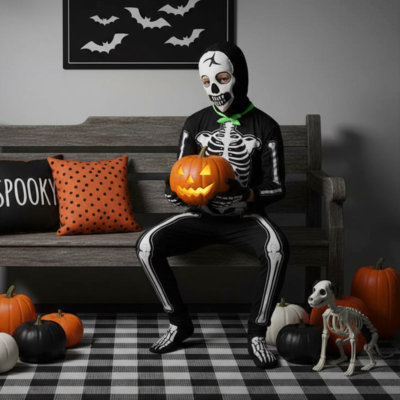 Costume de Squelette Phosphorescent pour Halloween