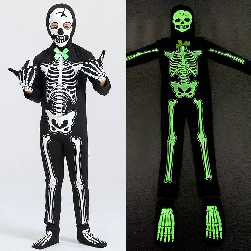 Costume de Squelette Phosphorescent pour Halloween