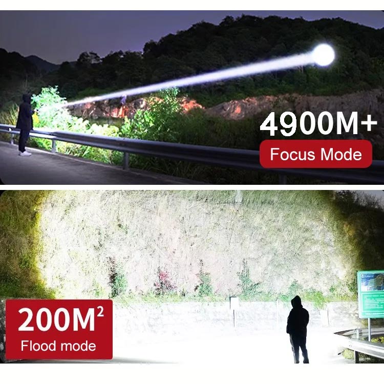 📢📢56 % de réduction – Lampe de Poche Zoomable à 7500 Lumens 🔦🏔️ Étanche IPX7, Rechargeable USB-C & Fonction Power Bank !