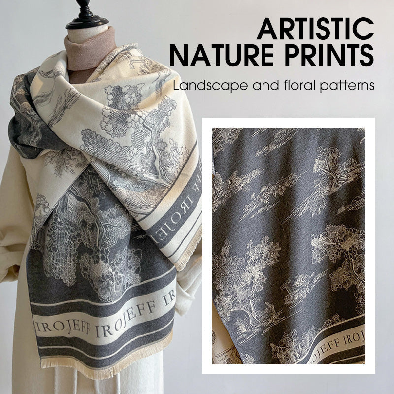 Écharpe Chaude à Motifs Artistiques