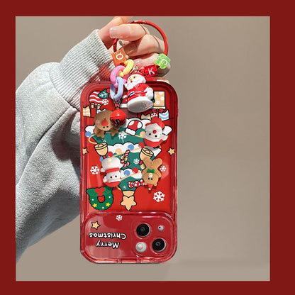 🔥VENTE CHAUDE🎄Étui à rabat miroir avec pendentif arbre de Noël pour iPhone🎅50% de réduction✨