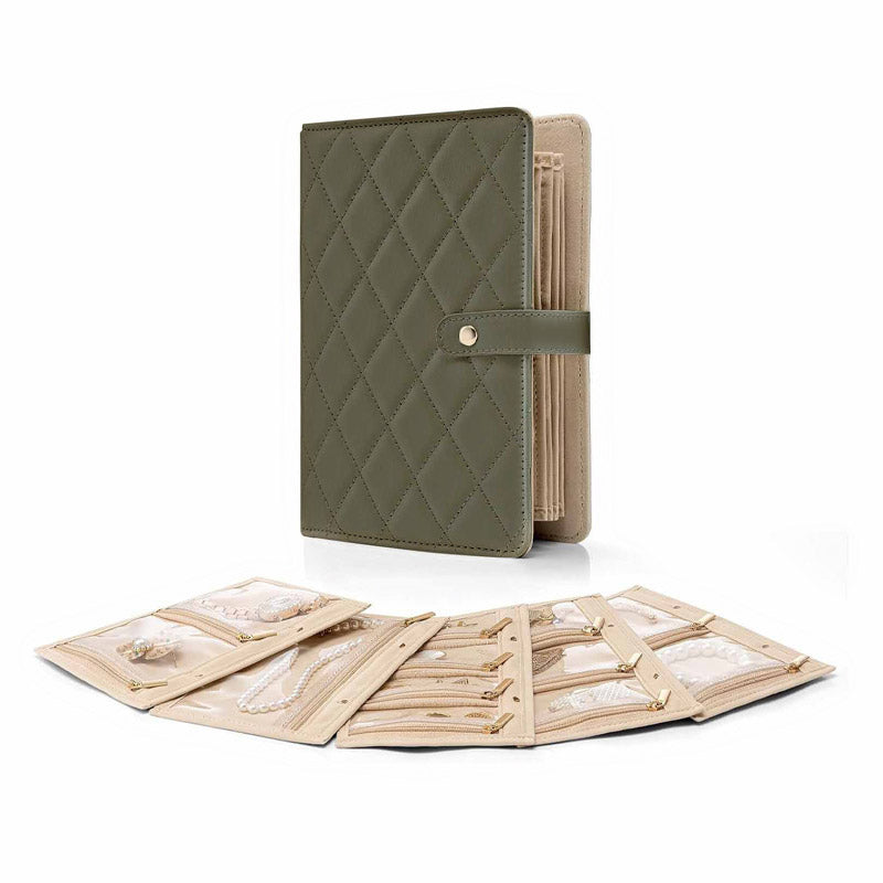 💍 50% DE RÉDUCTION ! ✨ Coffret à Bijoux à Carreaux - Compartiments Multiples & Portable, Parfait pour Voyage et Organisation 🧳✨