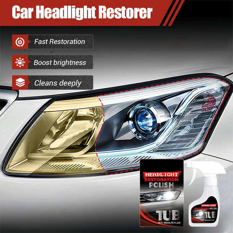 Rénovateur de phares de voiture professionnel 180 ml avec éponge