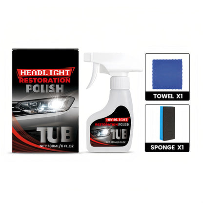 Rénovateur de phares de voiture professionnel 180 ml avec éponge