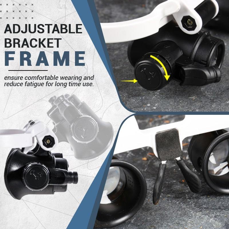 📢📢48 % de réduction !!⏰ Loupe de Lunettes LED (8x 15x 23x) – Zoom Réglable, Lumière Intégrée & Léger Confortable ⚡