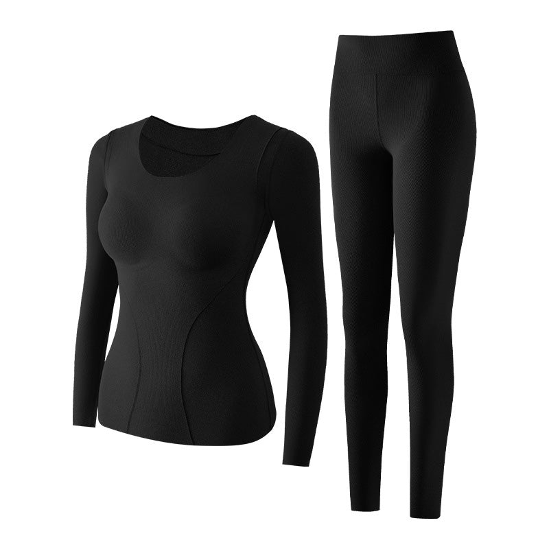 Ensemble de Sous-Vêtements Thermiques avec Soutien-Gorge Intégré pour Femme