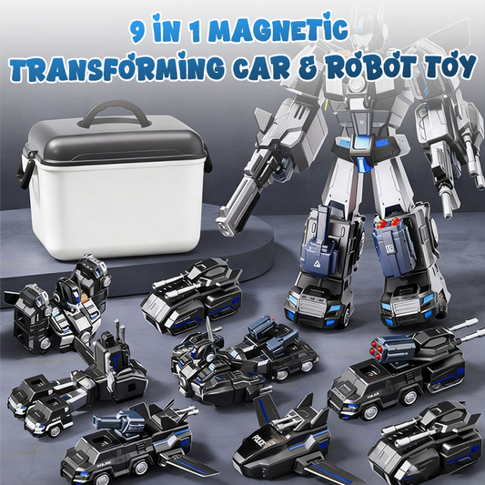 Voiture et robot transformables magnétiques 9 en 1