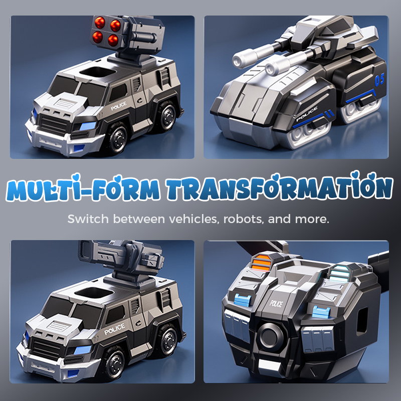 Voiture et robot transformables magnétiques 9 en 1