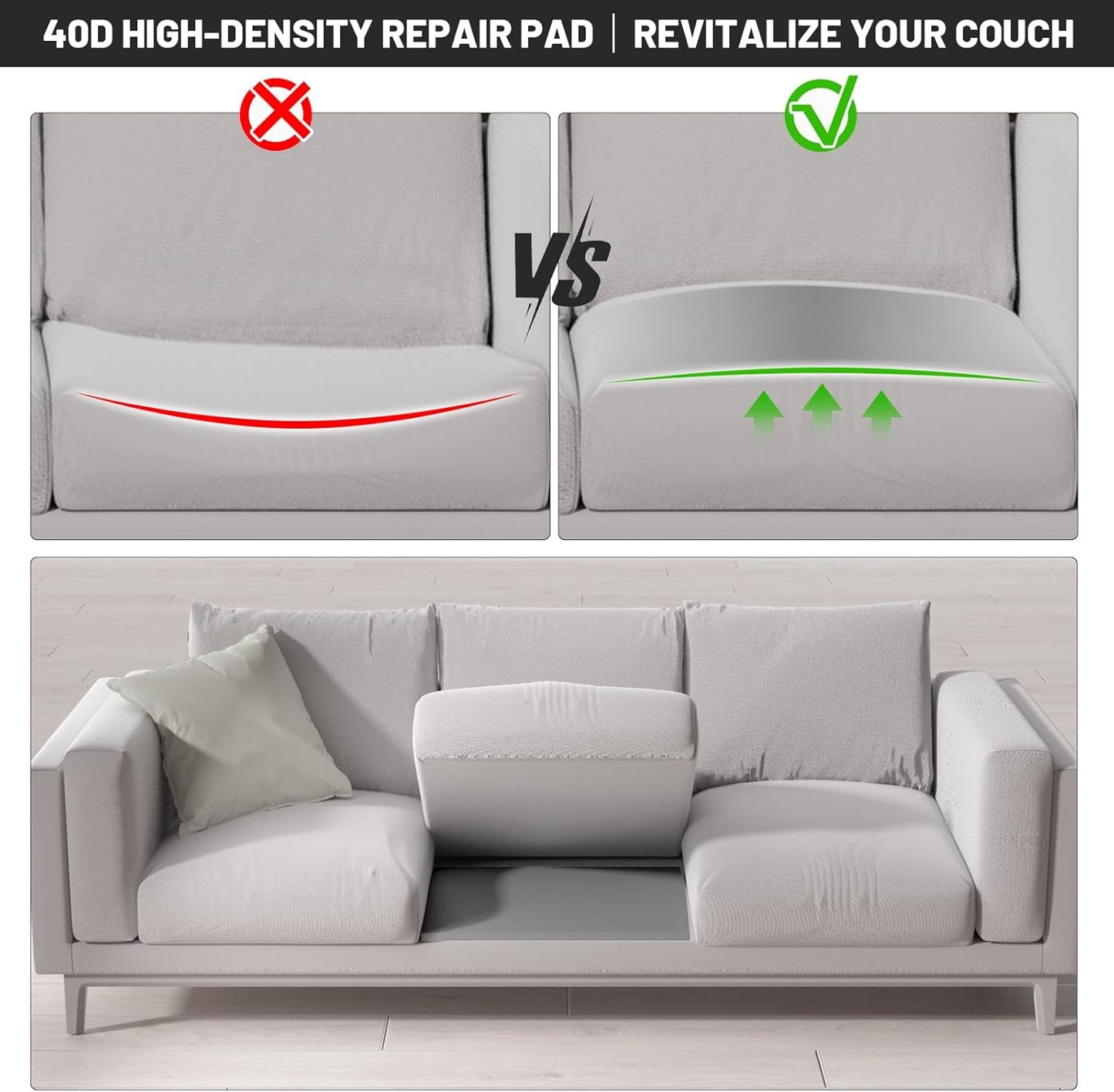 Support de Coussin pour Canapé Affaissé