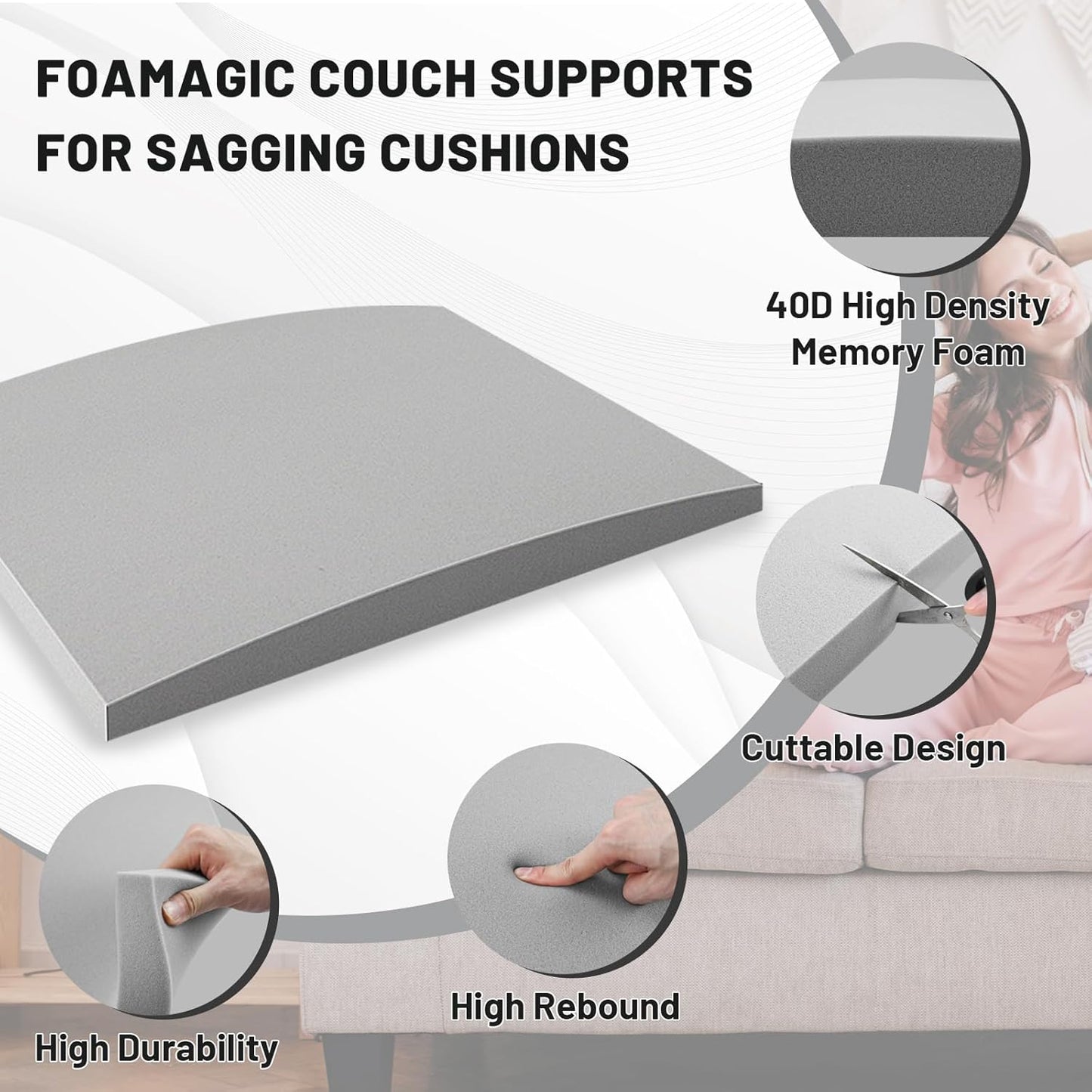 Support de Coussin pour Canapé Affaissé