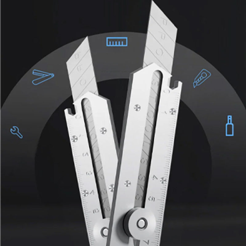 ⛄ Offre Spéciale Hiver：60 % de réduction ! 🔧 Couteau utilitaire multifonction avec lame cassable – Grattoir, règle, clé & ouvre-bouteille en un seul outil compact ! ✨