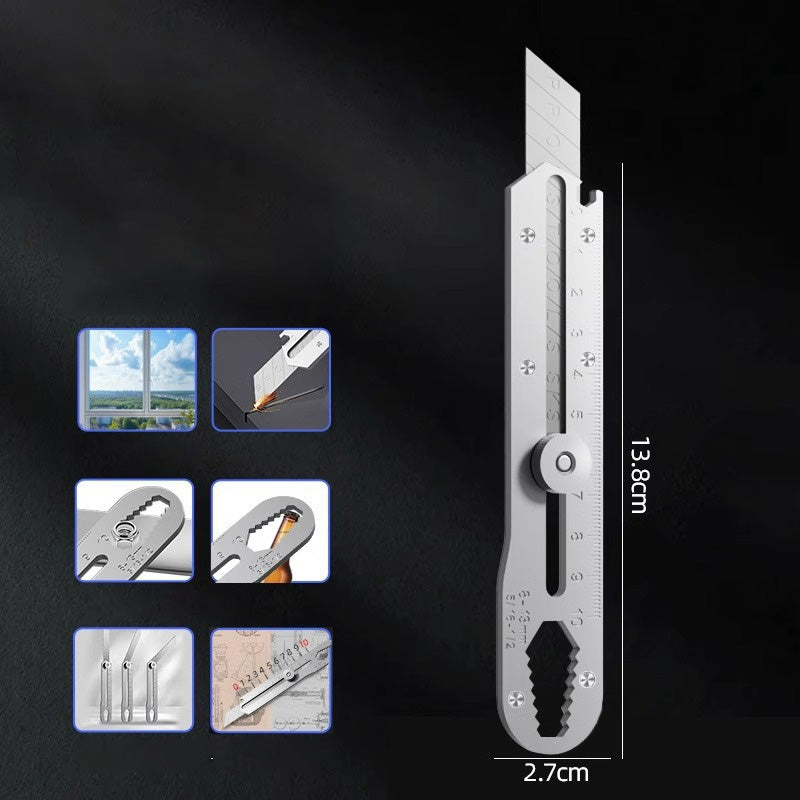⛄ Offre Spéciale Hiver：60 % de réduction ! 🔧 Couteau utilitaire multifonction avec lame cassable – Grattoir, règle, clé & ouvre-bouteille en un seul outil compact ! ✨