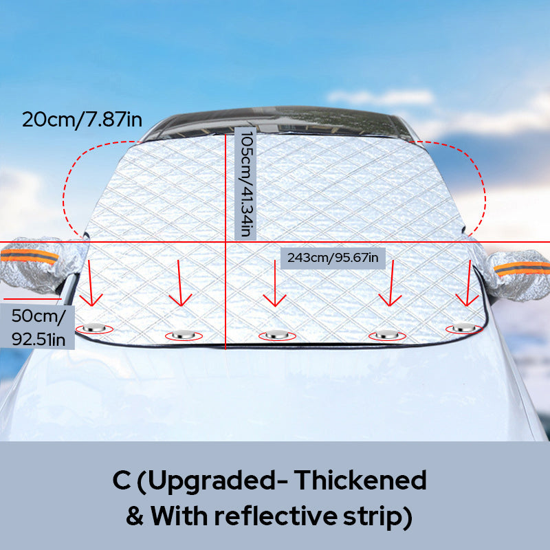 Couverture Magnétique Contre la Neige pour Pare-brise de Voiture