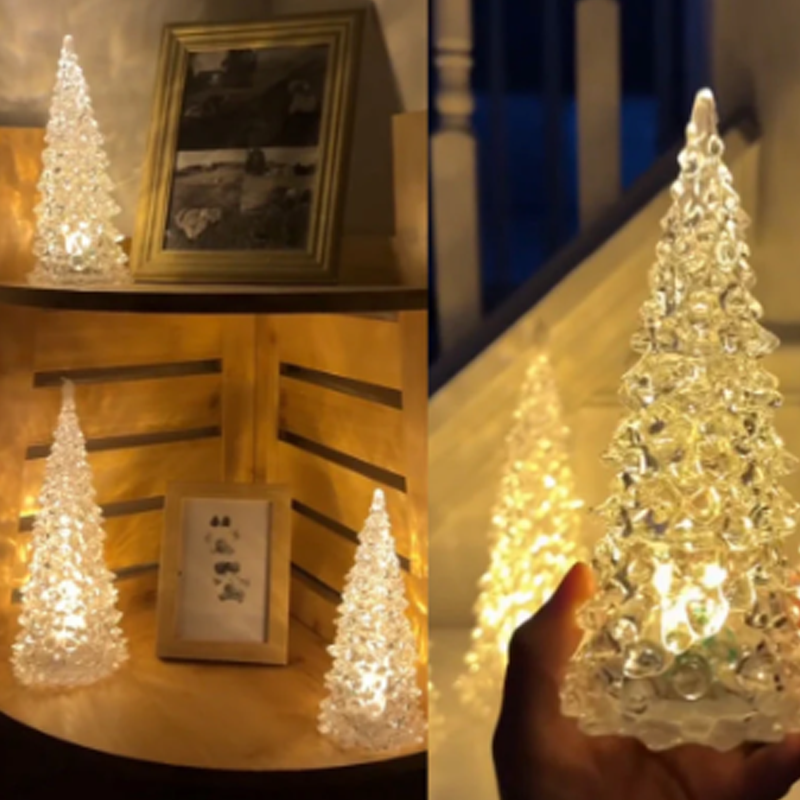 Sapin de Noël en acrylique avec LED