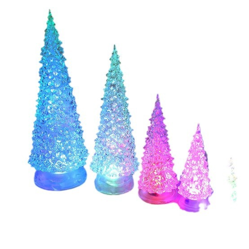 Sapin de Noël en acrylique avec LED