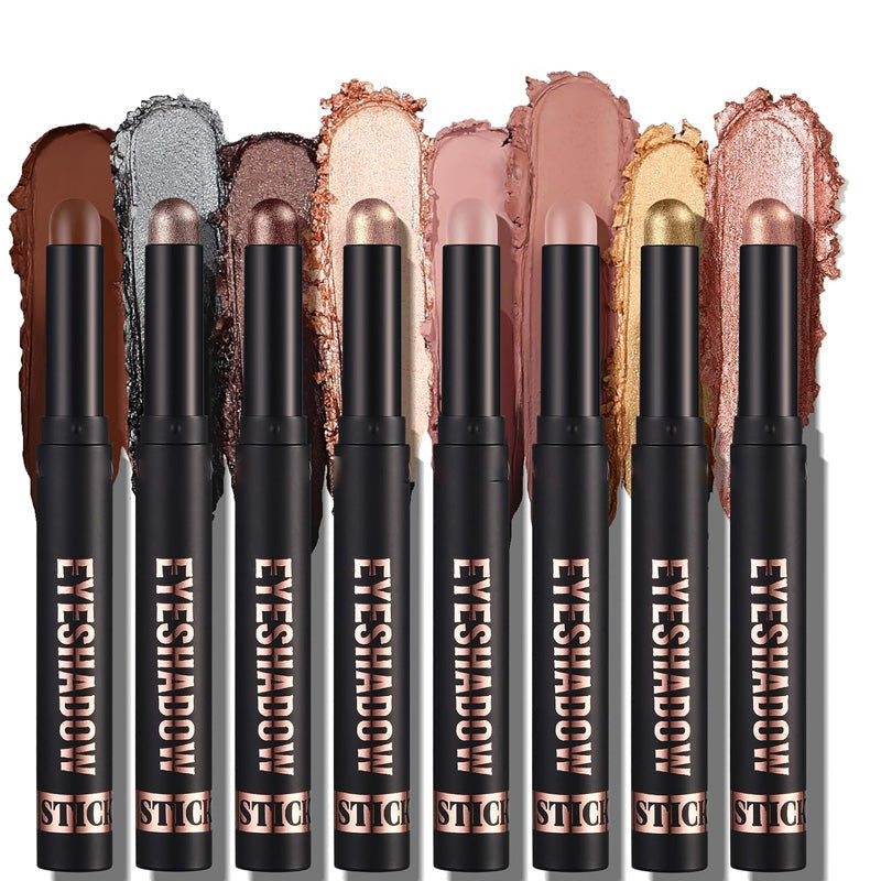 🎅AUJOURD'HUI SEULEMENT - POUR 8 PIÈCES !!🎄PLUS DE 50 000 UNITÉS VENDUES ! 🎁✨8 couleurs de fards à paupières pailletés en stick, waterproof, longue tenue et multi-usage