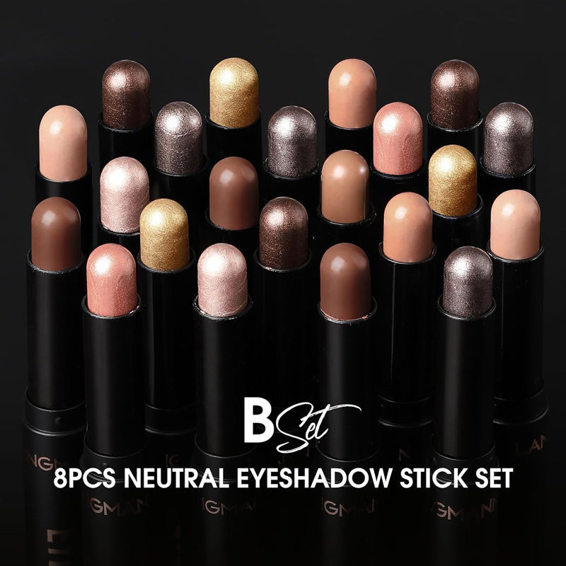 🎅AUJOURD'HUI SEULEMENT - POUR 8 PIÈCES !!🎄PLUS DE 50 000 UNITÉS VENDUES ! 🎁✨8 couleurs de fards à paupières pailletés en stick, waterproof, longue tenue et multi-usage