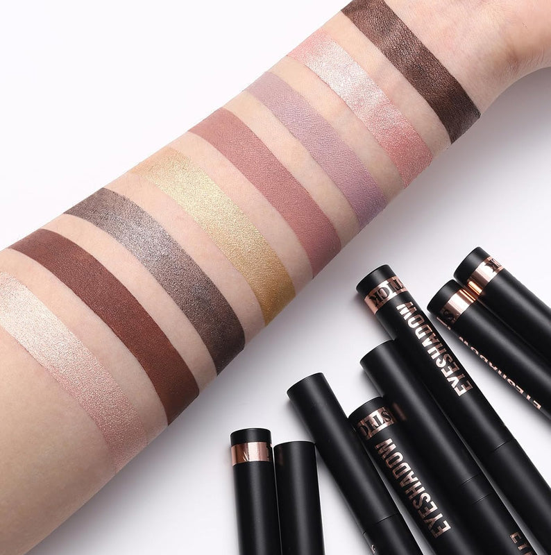 🎅AUJOURD'HUI SEULEMENT - POUR 8 PIÈCES !!🎄PLUS DE 50 000 UNITÉS VENDUES ! 🎁✨8 couleurs de fards à paupières pailletés en stick, waterproof, longue tenue et multi-usage