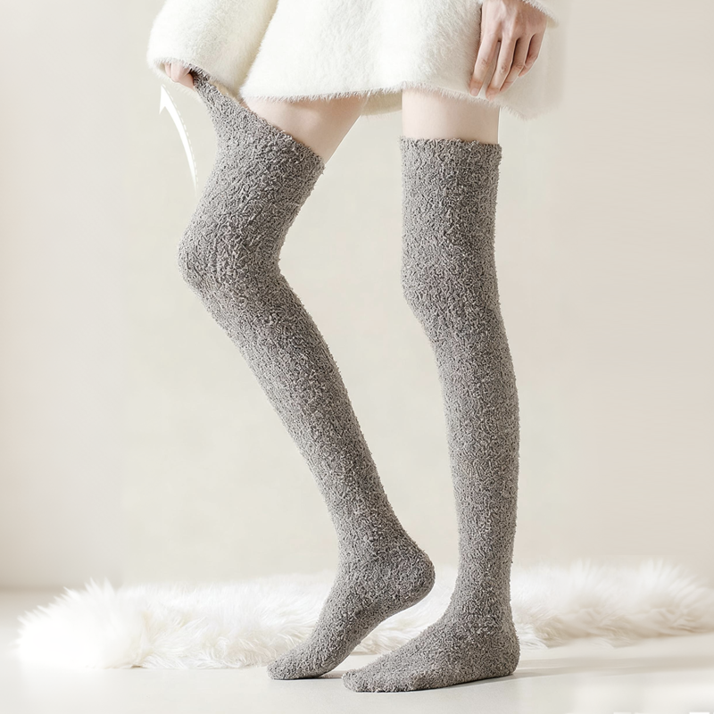 Chaussettes hautes au-dessus du genou, thermiques et confortables