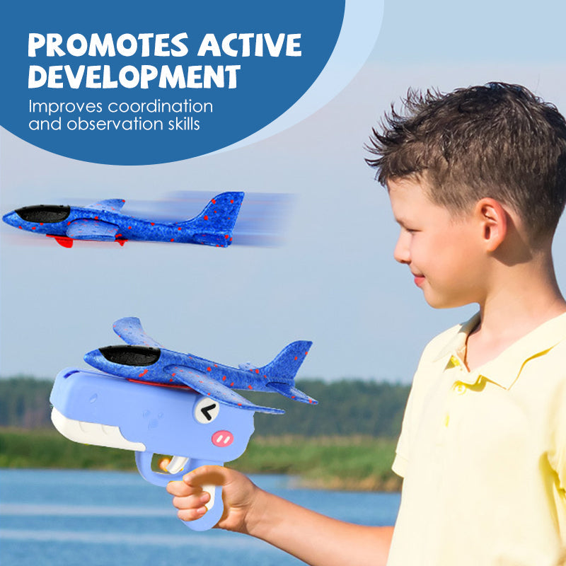 Jouet lance-avions en forme de dinosaure pour enfants