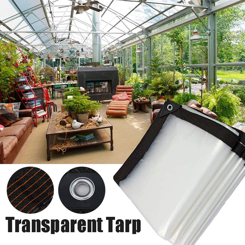 🛡️ PROMO FLASH : -50% ! 🔥 Bâche Transparente Haute Résistance – Isolante, Imperméable & Résistante aux UV, Œillets en Aluminium ⛈️