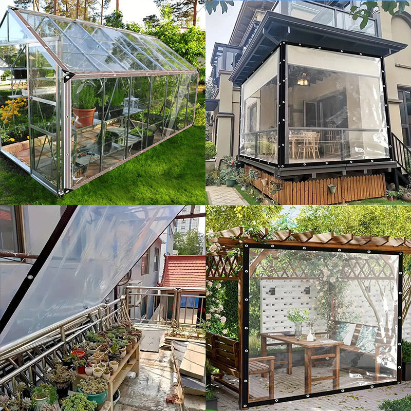 🛡️ PROMO FLASH : -50% ! 🔥 Bâche Transparente Haute Résistance – Isolante, Imperméable & Résistante aux UV, Œillets en Aluminium ⛈️
