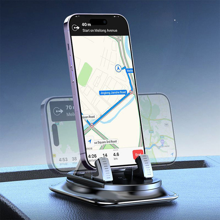 Support de téléphone pour voiture avec ventouse puissante – Rotation à 360°, angles de vision réglables, support antidérapant pour tous les téléphones.