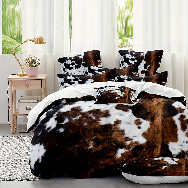📢50% de réduction🐮Housse de Couette Imprimé Vache – Doux, Léger & Déco Ludique, Ensemble Complet (Housse + Taies) 🛏️✨📦