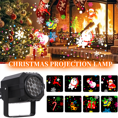 Projecteur rotatif LED avec motifs de Noël
