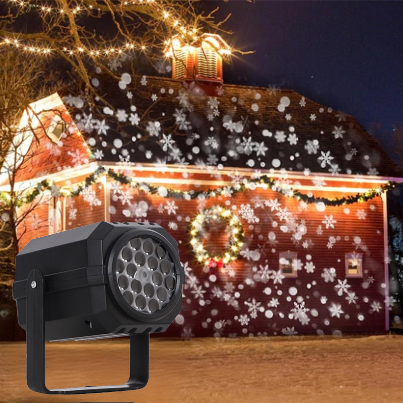 Projecteur rotatif LED avec motifs de Noël