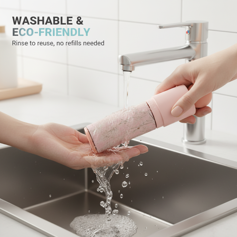 Rouleau anti-peluches 2-en-1 réutilisable et lavable