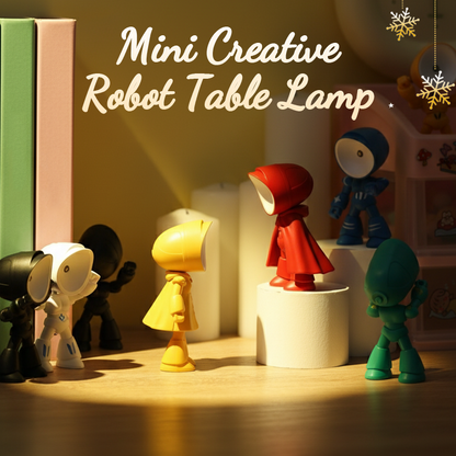 Lampe de table robot créative miniature
