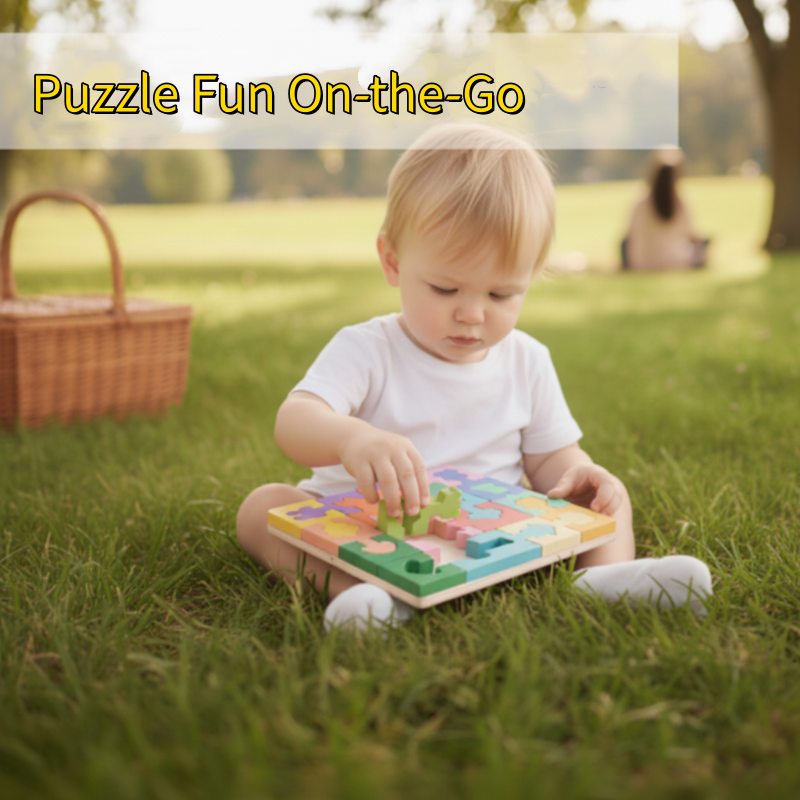 Puzzle en bois de formes géométriques à associer pour les tout-petits
