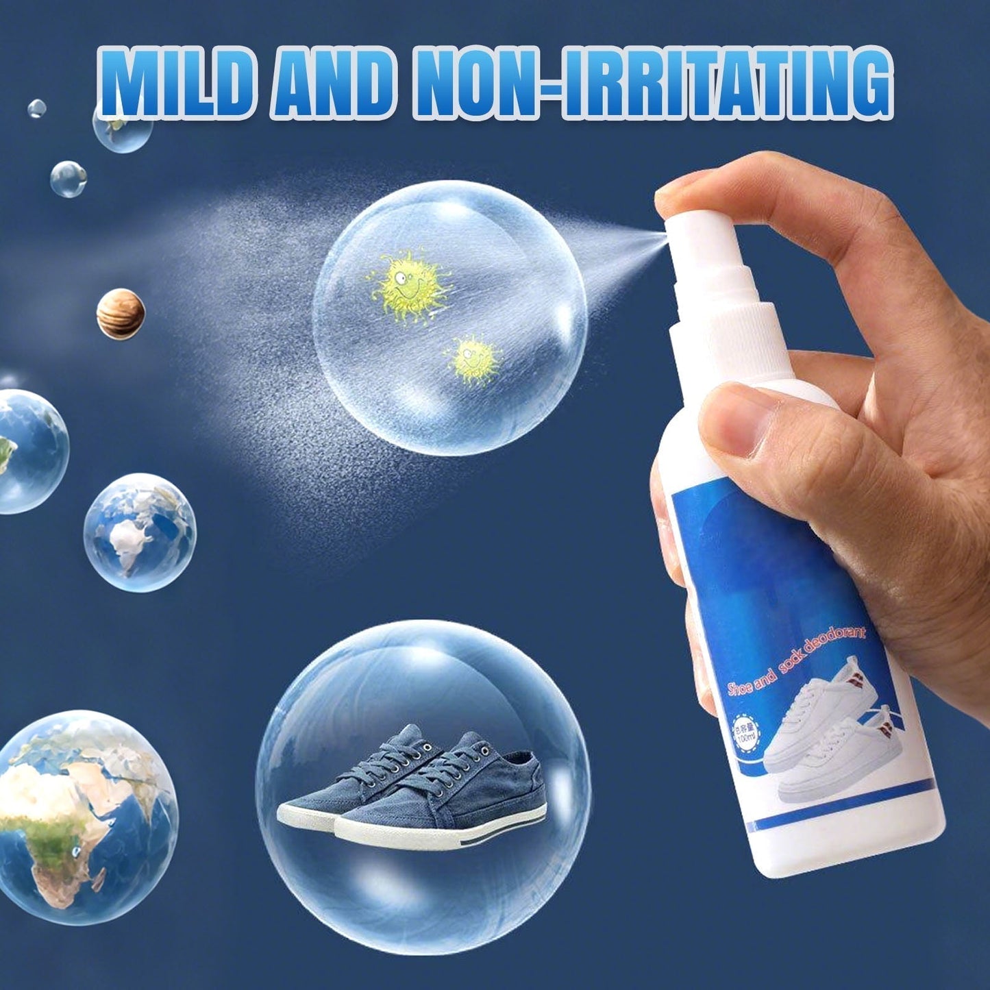 💥Spray désodorisant antibactérien à séchage rapide pour chaussures et chaussettes💥