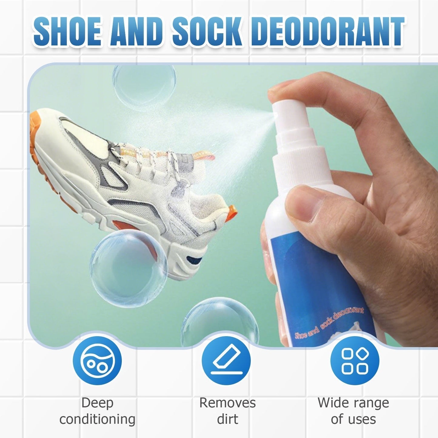 💥Spray désodorisant antibactérien à séchage rapide pour chaussures et chaussettes💥