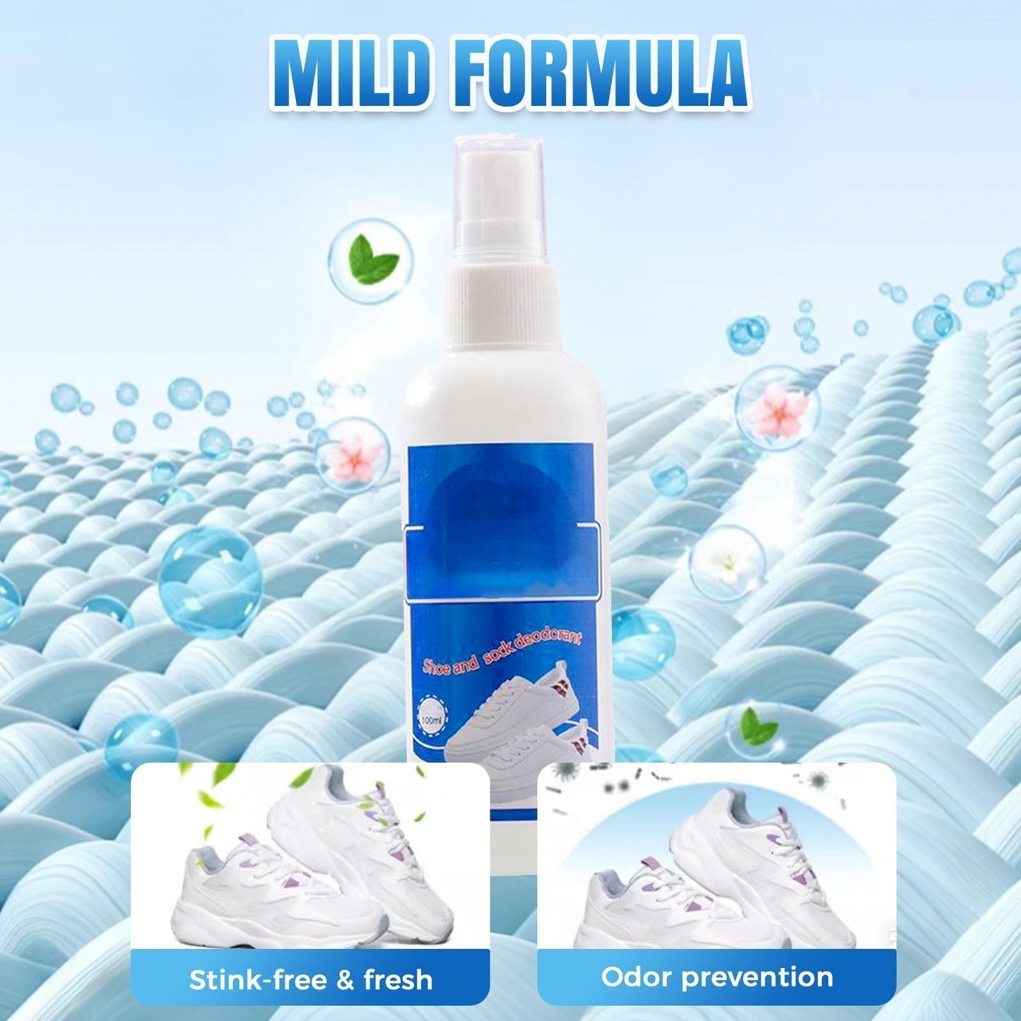 💥Spray désodorisant antibactérien à séchage rapide pour chaussures et chaussettes💥