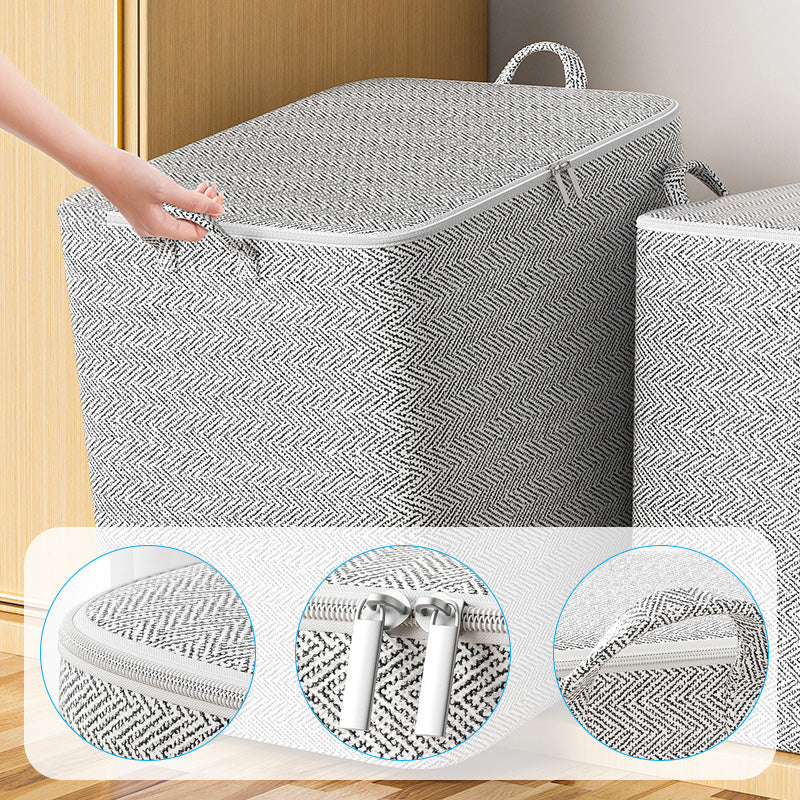 📢📢60 % de réduction !! ⏰Boîte de rangement extra-large avec couvercle - polyvalente pour les vêtements, les couvertures et la literie