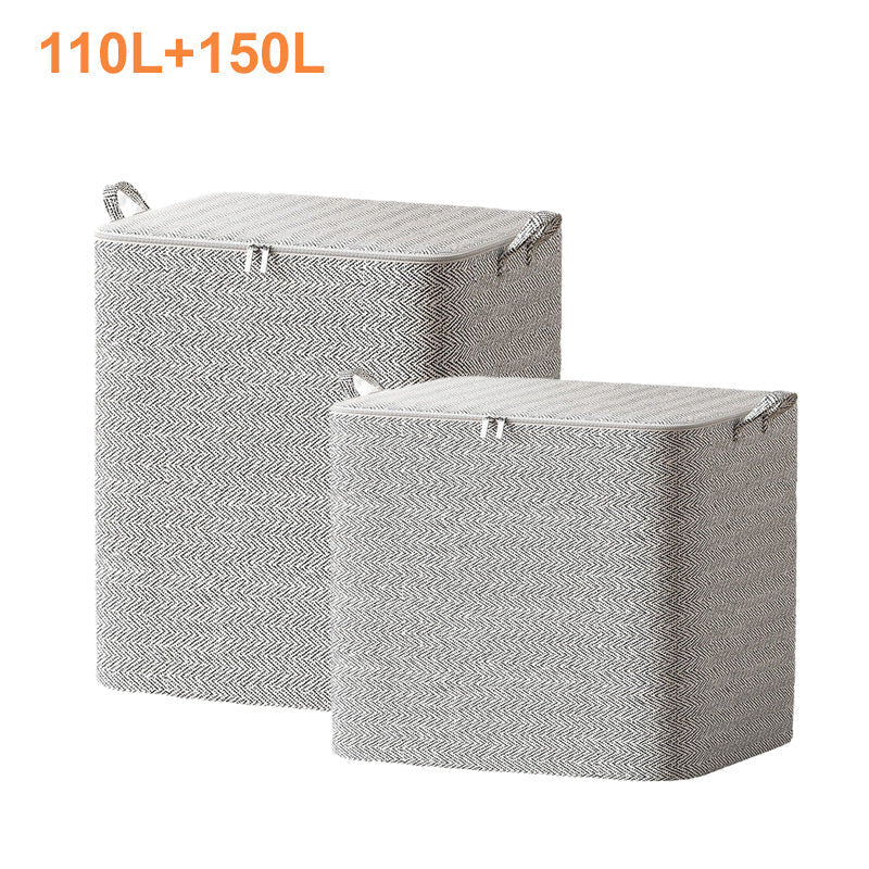 📢📢60 % de réduction !! ⏰Boîte de rangement extra-large avec couvercle - polyvalente pour les vêtements, les couvertures et la literie
