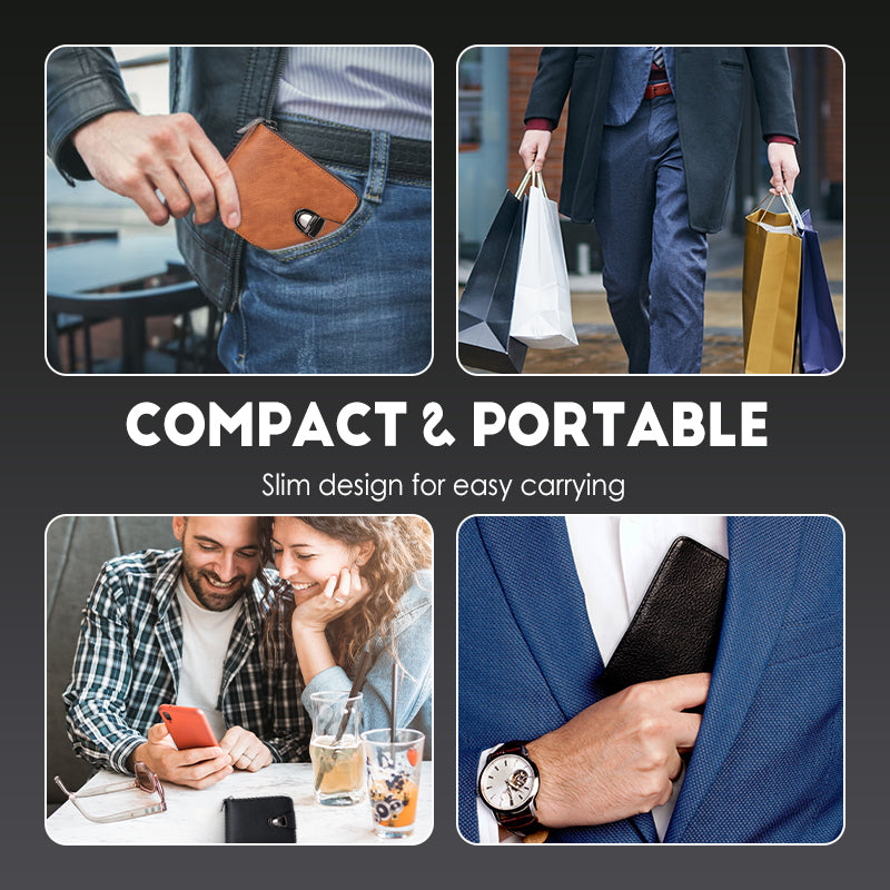 🔥Portefeuille Vintage Compact à Fermeture Éclair pour Hommes