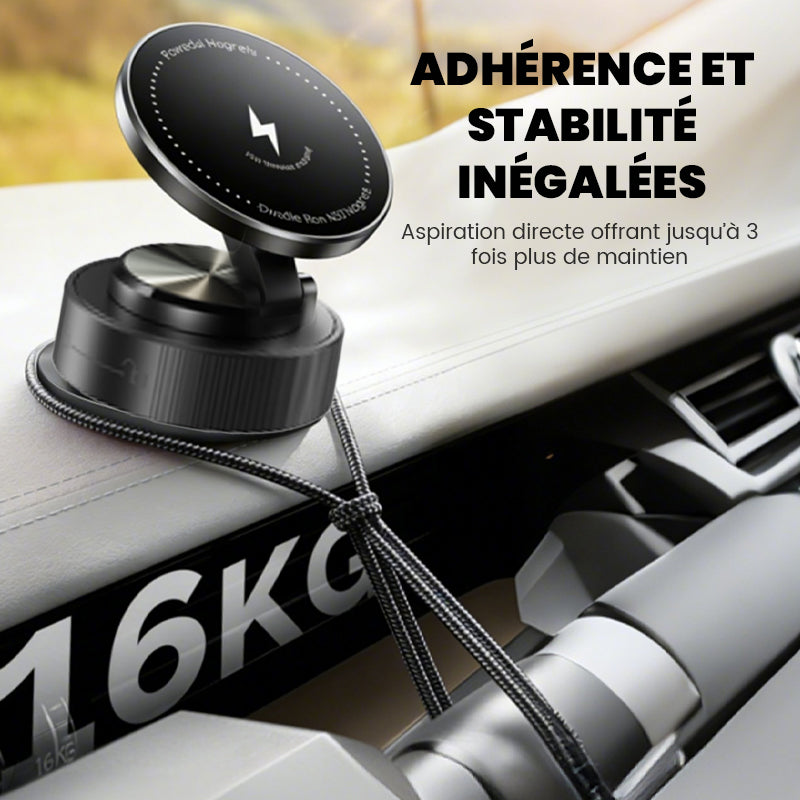 Support téléphone magnétique à charge rapide sans fil
