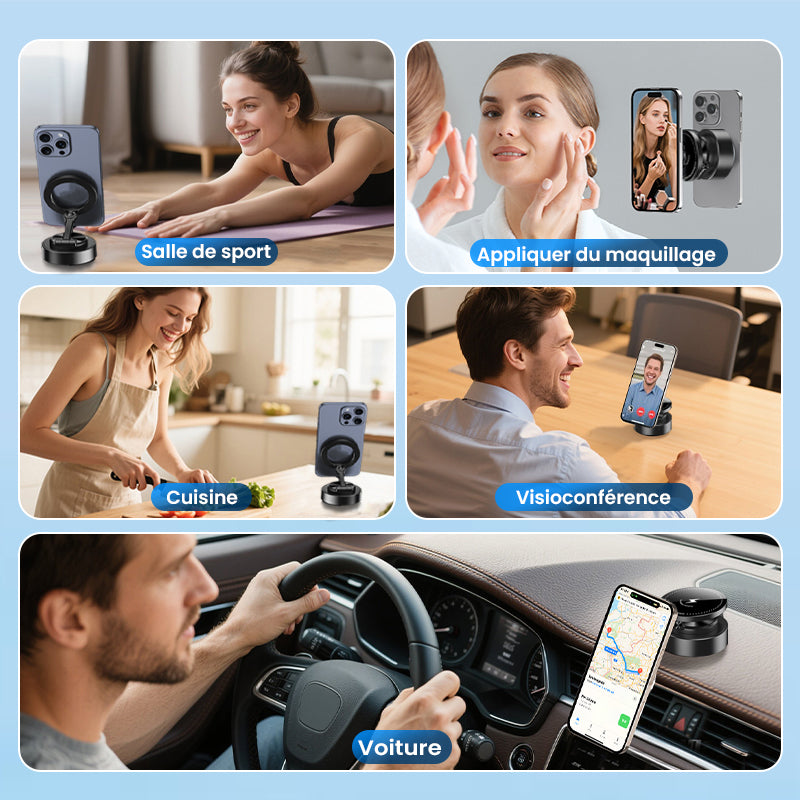 Support téléphone magnétique à charge rapide sans fil