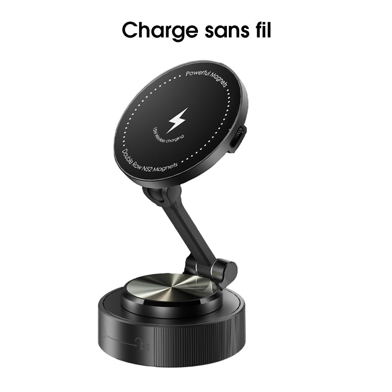 Support téléphone magnétique à charge rapide sans fil
