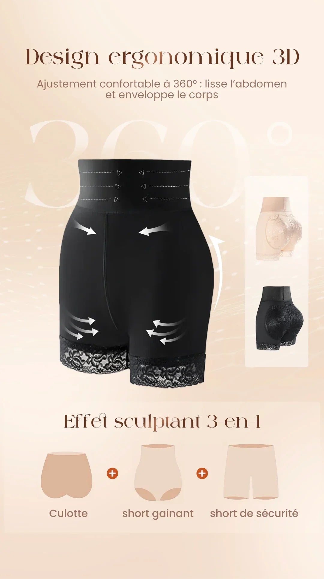 📢📢49% DI SCONTO! ✨🍑 Short Magic Gainant – Fesse Galbées e Relevées all’Istante! Effetto Push-Up Naturale Senza Imbarazzo ⚡