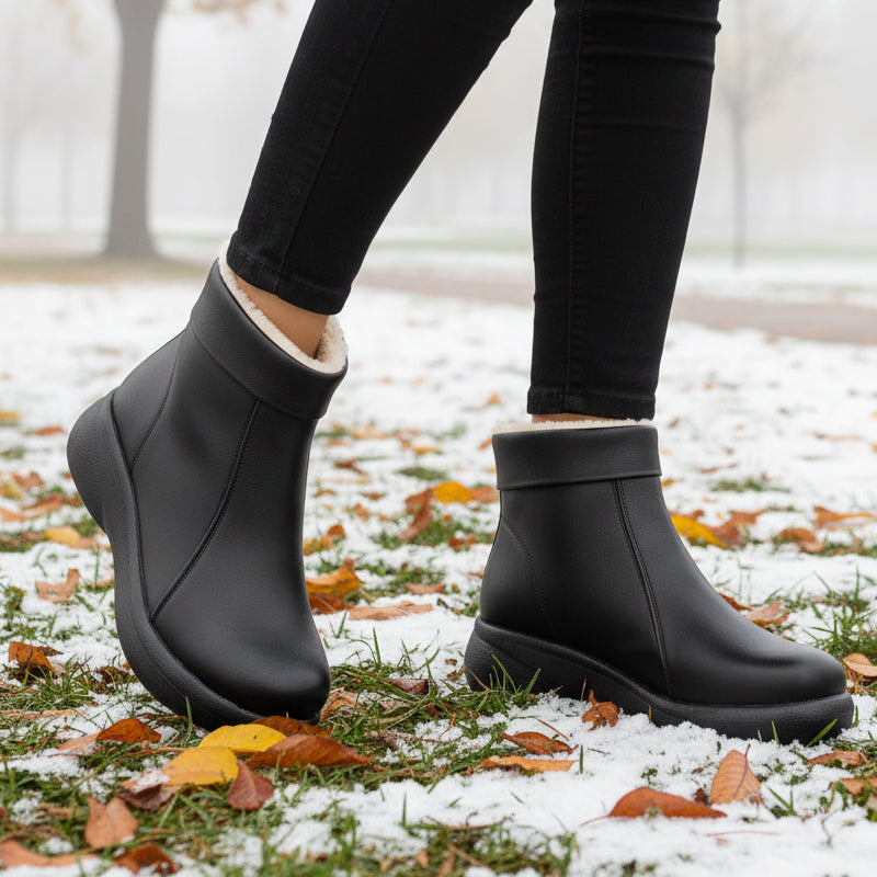 Bottines confortables pour femme à fermeture éclair